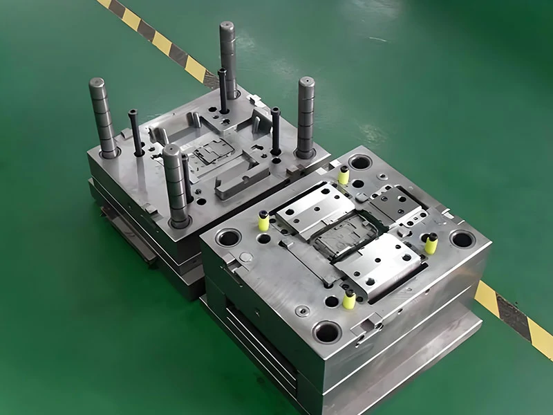 cnc machining mold components showing finished precision mold component with smooth surface