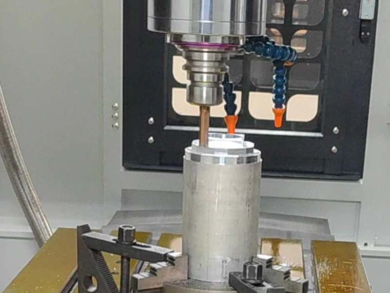 CNC machining for mold manufacturing showing machining center processing precision mold parts