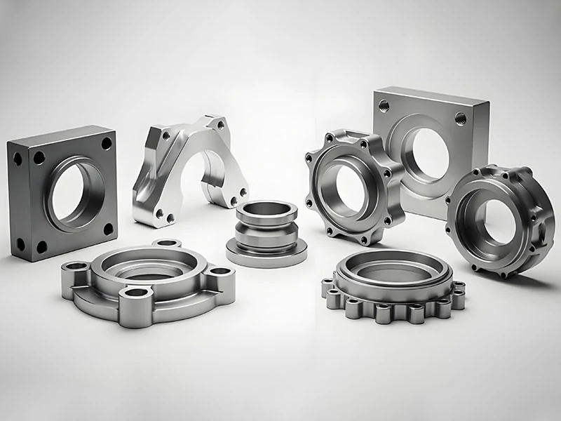 energy cnc machining oil gas components showing finished industrial energy parts and components