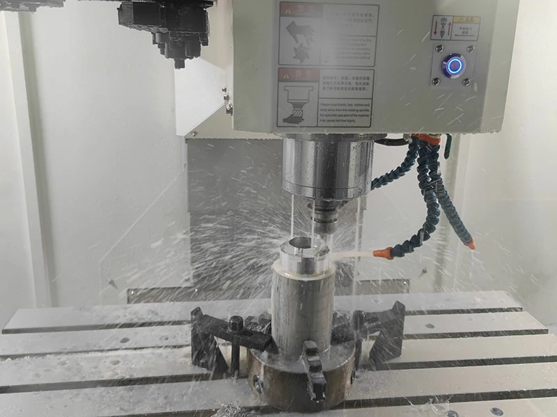 energy cnc machining oil gas components being processed on machining center for industrial parts