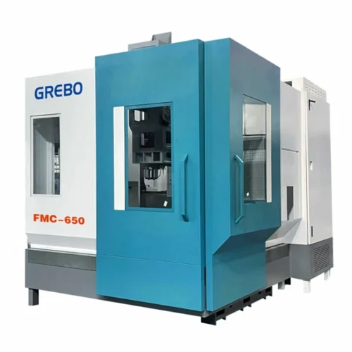 5 axis CNC machining center full machine view in factory