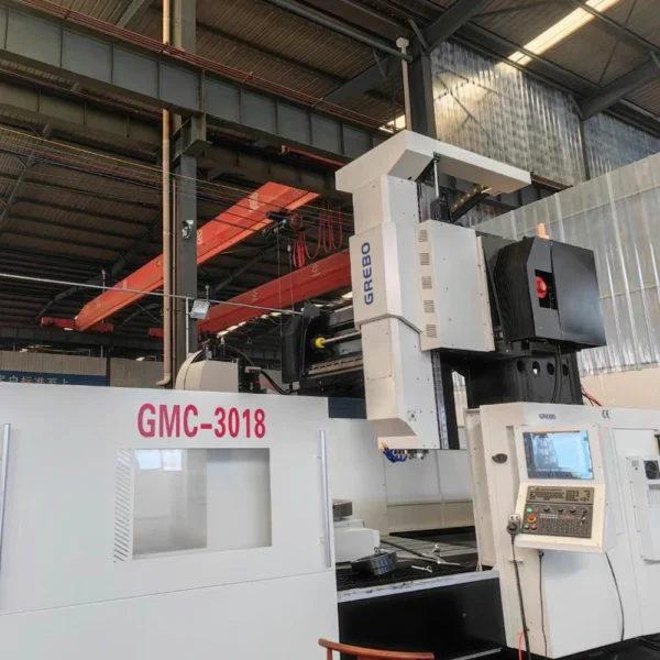 GMC3018 gantry machining center operating in factory floor for large part machining